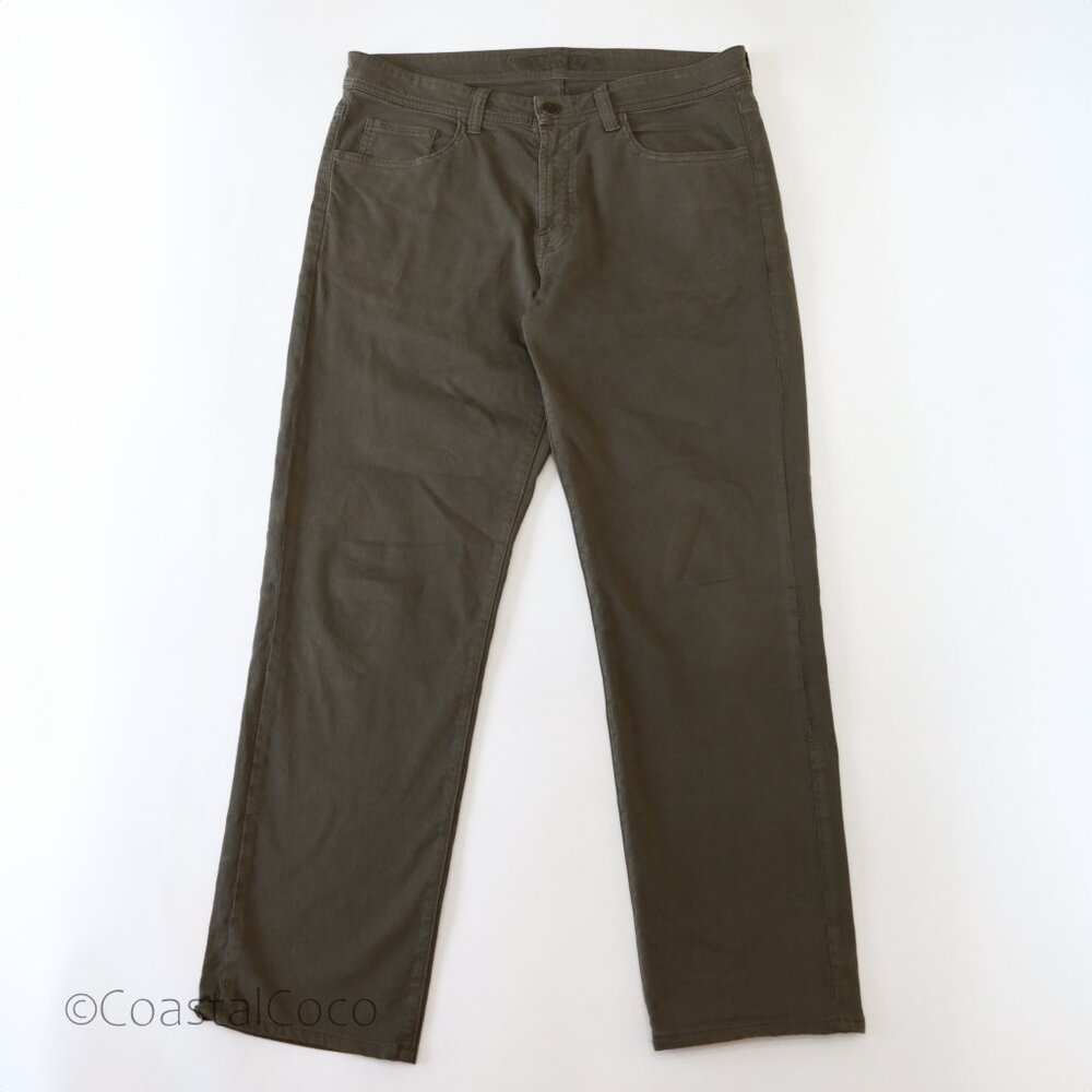Straight Down Men's Size 34 Golf Pants Green Cotton Performance Casual Classic
